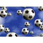 Фотообои Футбольные мячи на синем фоне 187