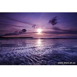 Фотообои Морской закат в фиолетовом цвете 122