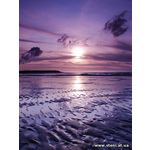 Фотообои Морской закат в фиолетовом цвете 122-1